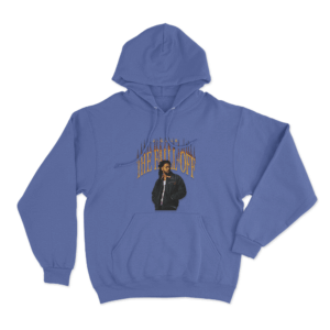 The Fall Off J. Cole Portrait Unisex Hoodie Blue