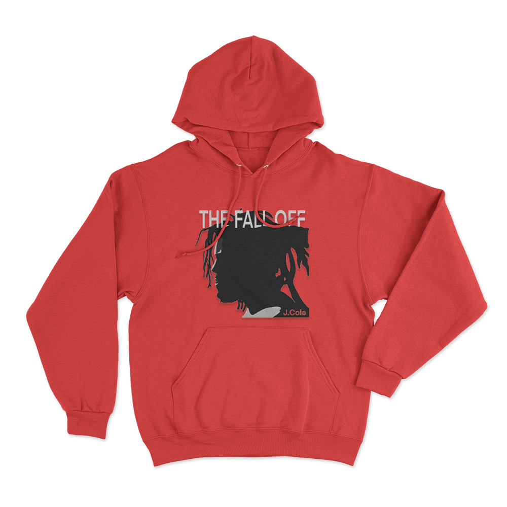 The Fall-Off J. Cole Silhouette Unisex Hoodie Red The Fall Off J. Cole Silhouette Unisex Hoodie Red