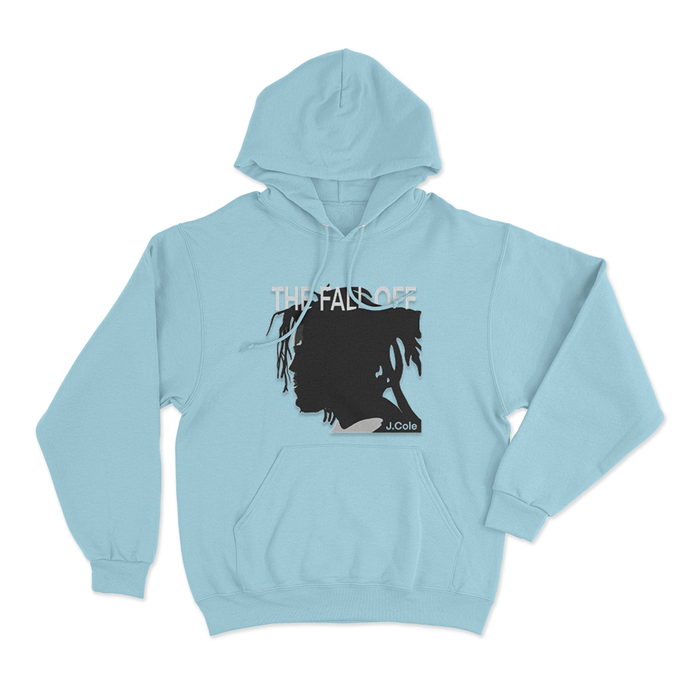 The Fall-Off J. Cole Silhouette Unisex Hoodie Sky Blue The Fall Off J. Cole Silhouette Unisex Hoodie Sky Blue