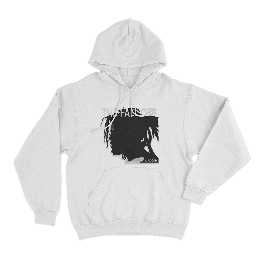 The Fall-Off J. Cole Silhouette Unisex Hoodie White The Fall Off J. Cole Silhouette Unisex Hoodie White