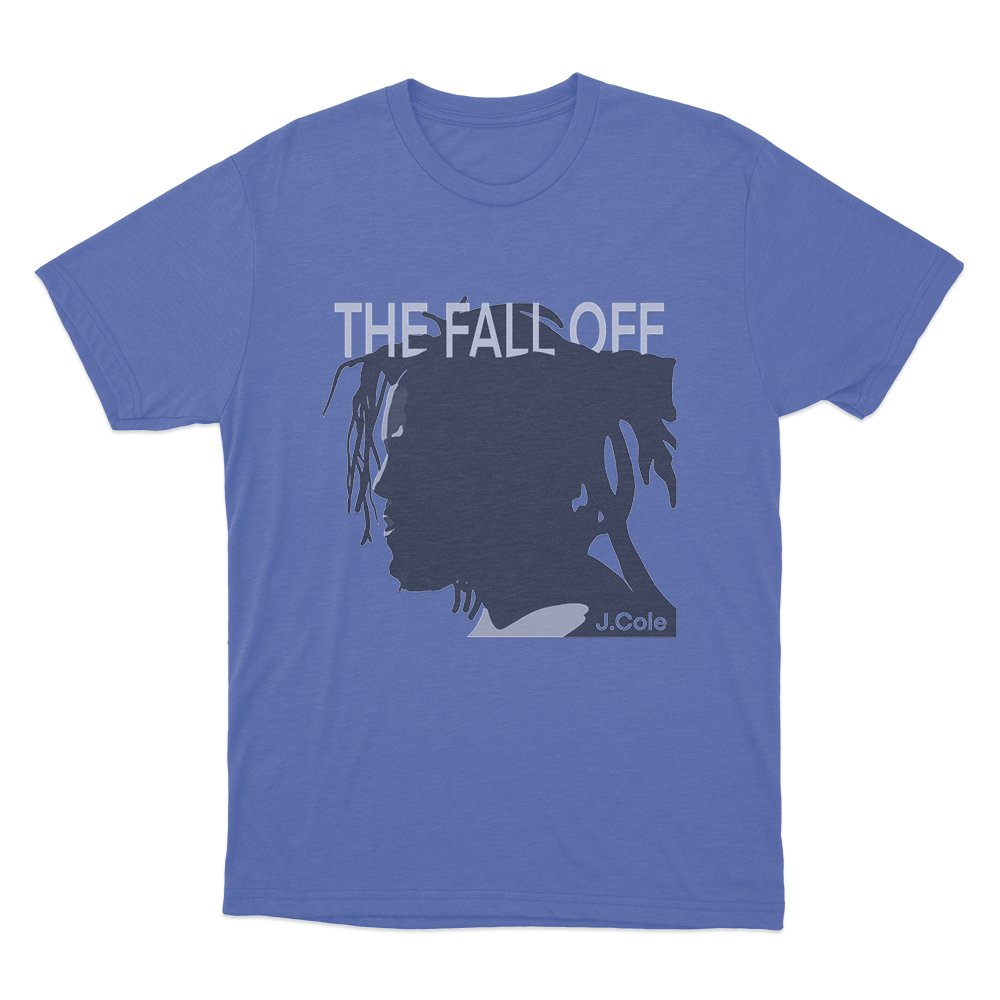 The Fall-Off J. Cole Silhouette Unisex T Shirt Blue The Fall Off J. Cole Silhouette Unisex T Shirt Blue