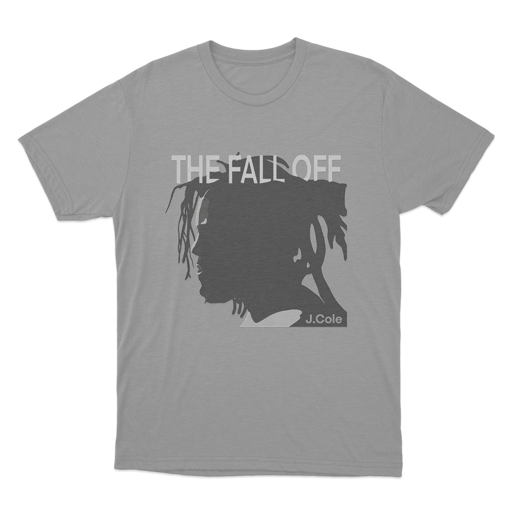 The Fall-Off J. Cole Silhouette Unisex T Shirt Grey The Fall Off J. Cole Silhouette Unisex T Shirt Grey