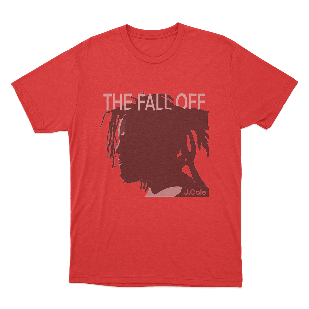 The Fall-Off J. Cole Silhouette Unisex T Shirt Red The Fall Off J. Cole Silhouette Unisex T Shirt Red