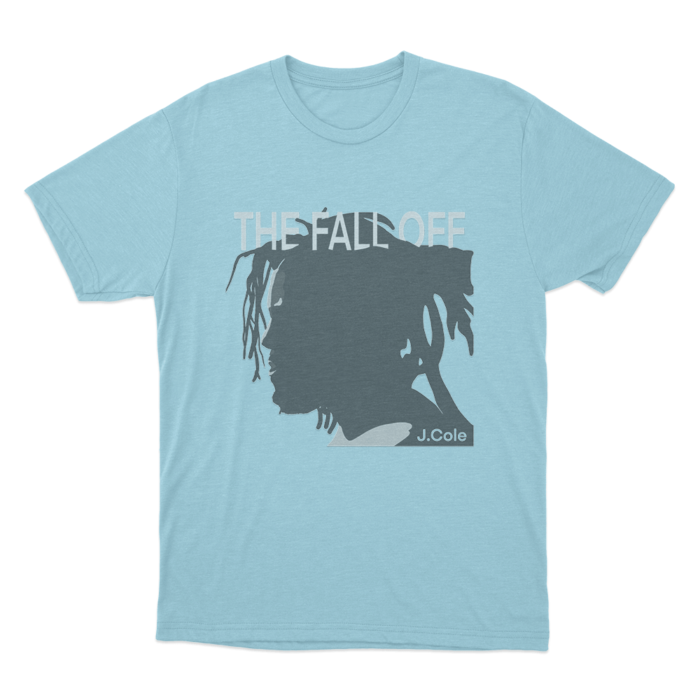 The Fall-Off J. Cole Silhouette Unisex T Shirt Sky Blue The Fall Off J. Cole Silhouette Unisex T Shirt Sky Blue