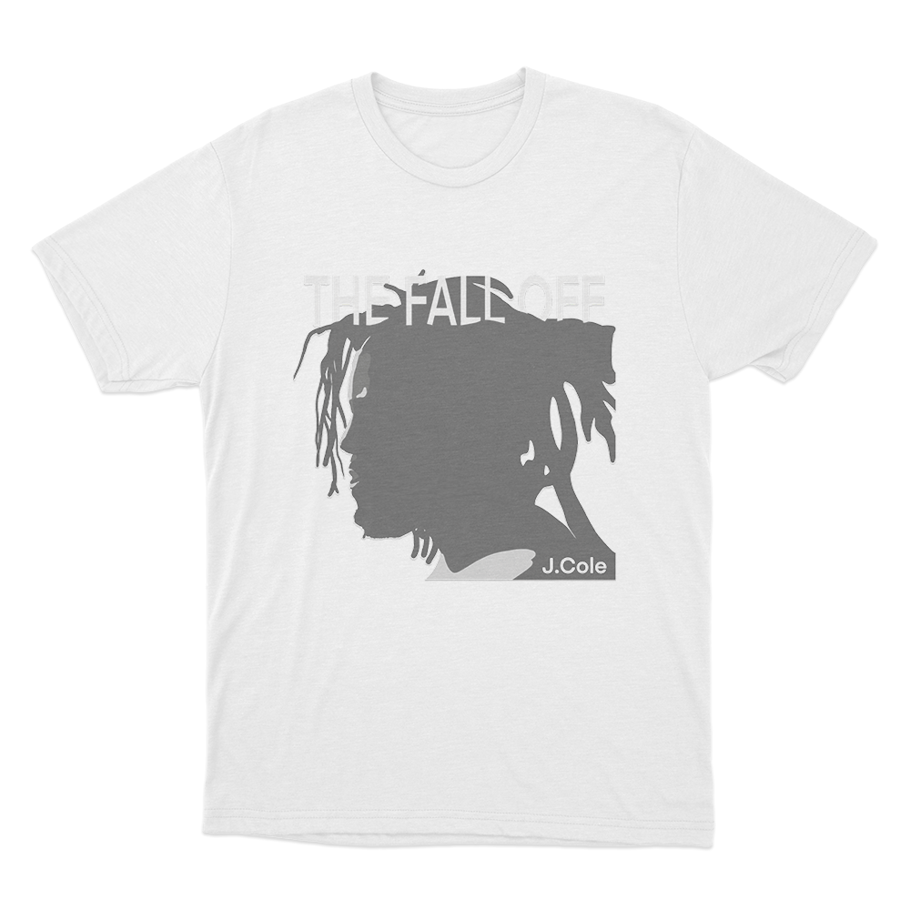 The Fall-Off J. Cole Silhouette Unisex T Shirt White The Fall Off J. Cole Silhouette Unisex T Shirt White